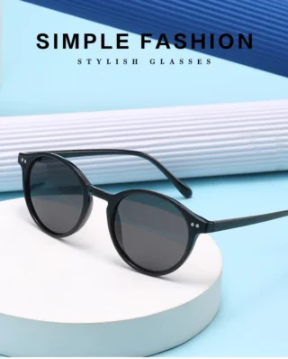Retro Round Polarized Sunglasses Men Women Classic Leopard Frame Sun Glasses Fashion Black Driving Male Female Goggles UV400